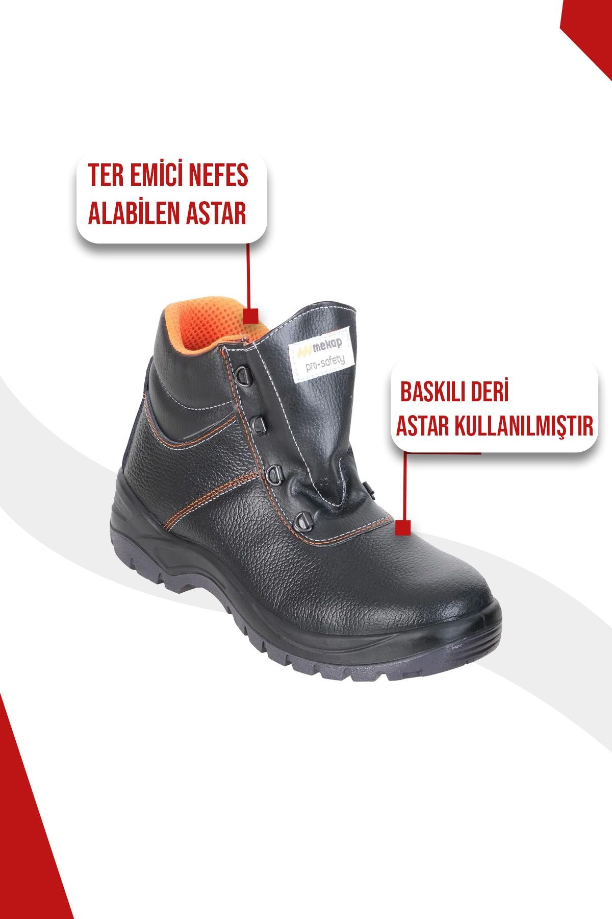 023 R Deri S2 Çelik Burunlu Deri Iş Güvenliği Botu