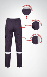 16/12 Gabardin Likralı Yazlık Tek Reflektörlü İşçi Pantolonu