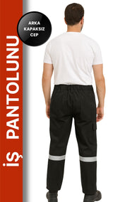 16/12 Gabardin Yazlık İşçi Pantolonu Tek Reflektörlü İş Pantolonu
