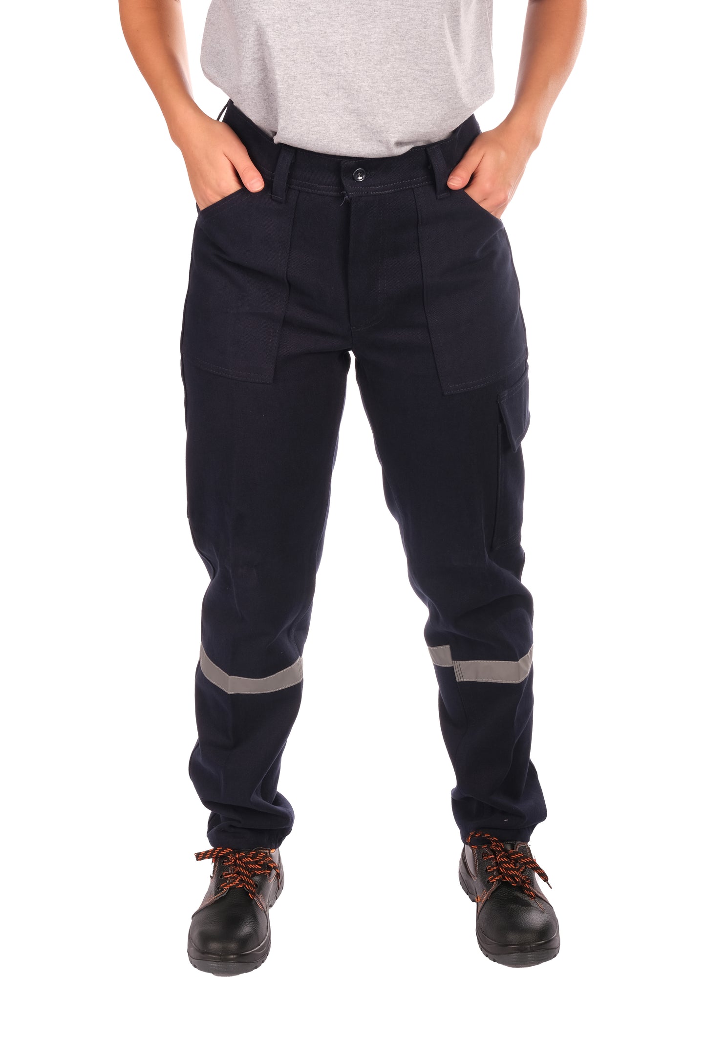 7/7 Gabardin Kışlık İşçi Pantolonu Tek Reflektörlü Kalın İş Pantolonu