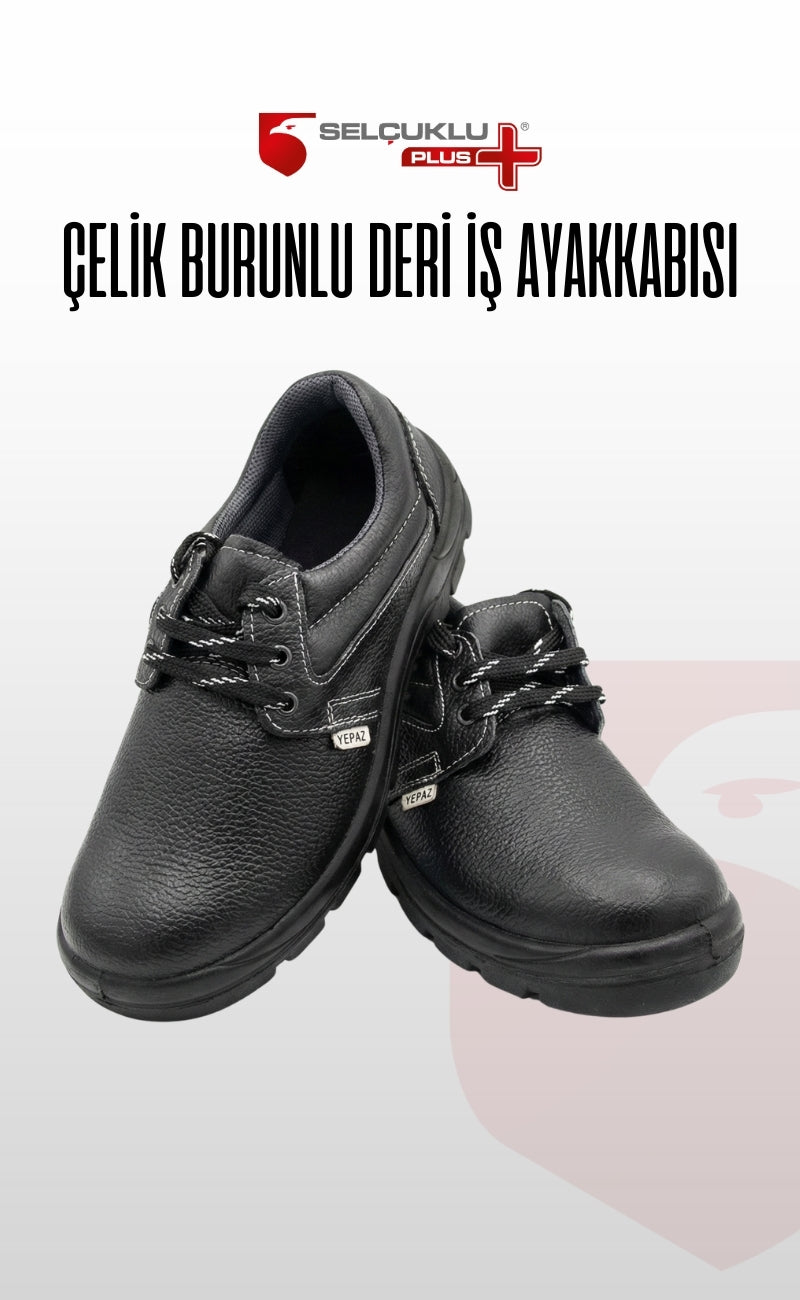 Çelik Burunlu İş Ayakkabısı S1 Antistatik Kaymaz Tabanlı Deri İş Ayakkabısı