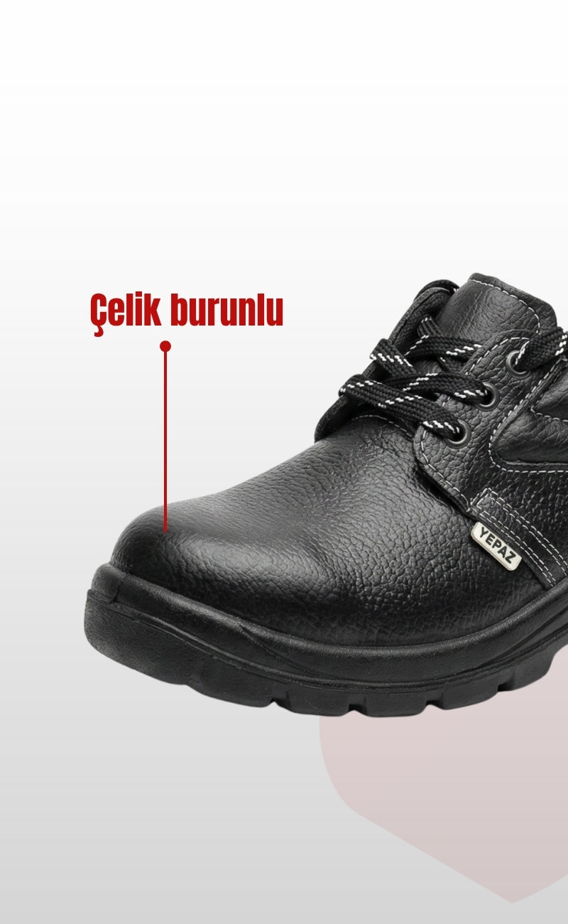 Çelik Burunlu İş Ayakkabısı S1 Antistatik Kaymaz Tabanlı Deri İş Ayakkabısı