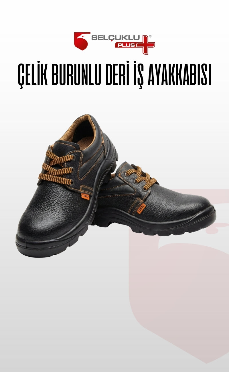 Çelik Burunlu İş Ayakkabısı S1 Antistatik Kaymaz Tabanlı Deri İş Ayakkabısı