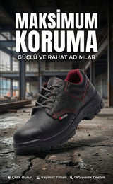 Çelik Burunlu Ve Çelik Ara Tabanlı 200J Darbe Dayanımlı İş Güvenlik Ayakkabısı