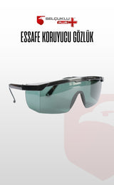 ESSAFE 1100 6'LI İş Güvenliği Gözlüğü – Darbelere, Toza ve UV Işınlarına Karşı Koruyucu, Şeffaf Lensli, Ayarlanabilir Saplı Ergonomik Gözlük