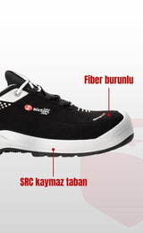 Forza Dielektrik 43452-07L Mikrofiber Süet Fiber Burunlu SRC S3 İş Güvenliği Ayakkabısı