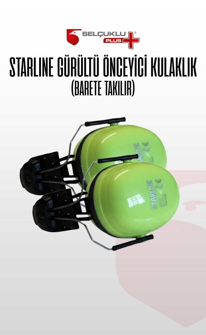 Gürültü Önleyici Kulaklık Barete Takılır Yeşil – İş Güvenliği Şantiye ve Sanayi Tipi