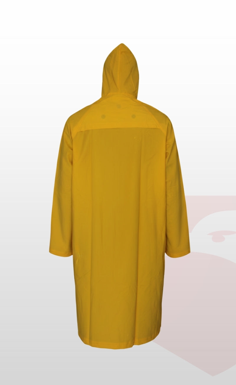 Junior JNO102 Sarı Uzun Kapüşonlu Su Geçirmez Cepli Yağmurluk Pardesü