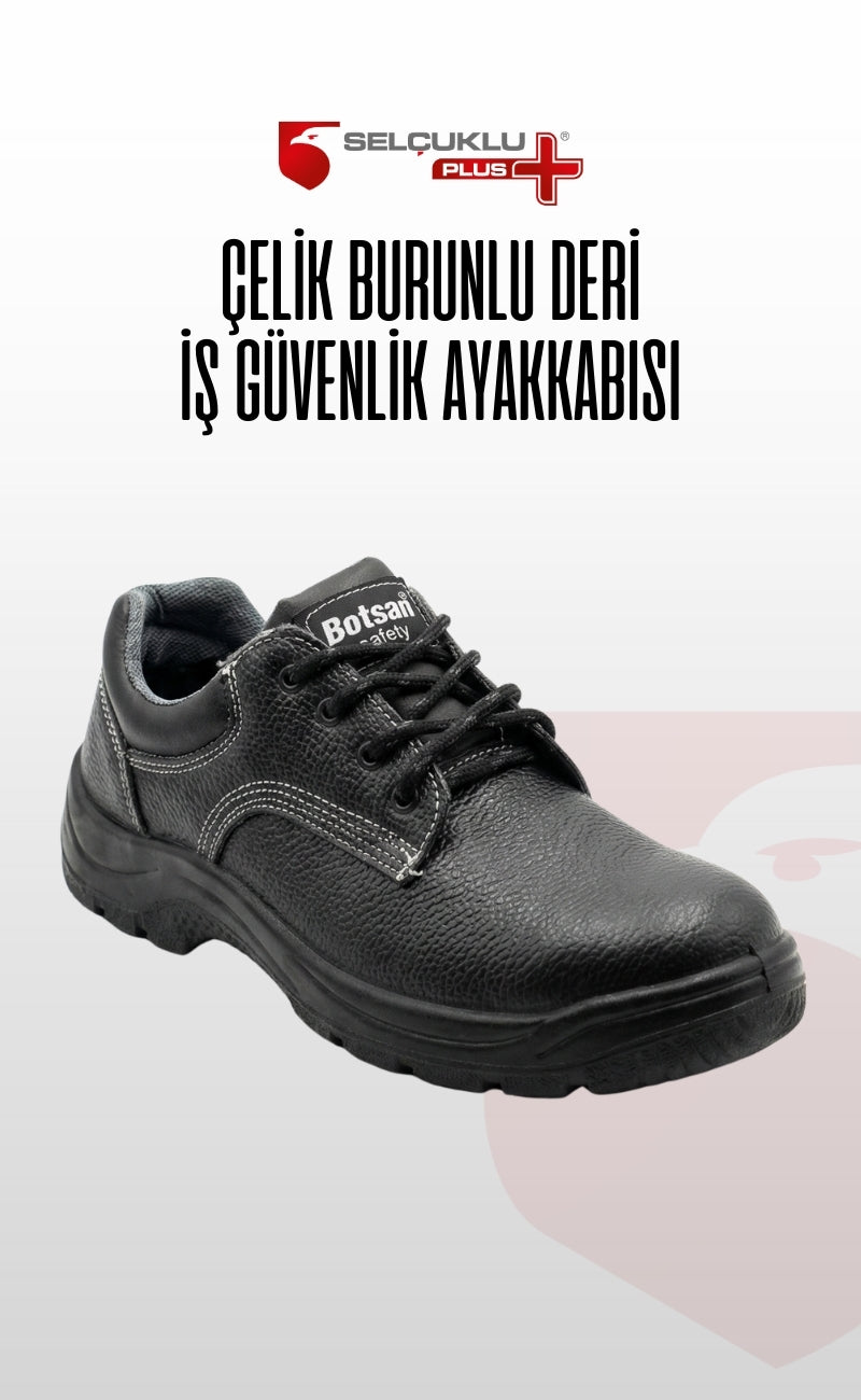K-100 S1 Çelik Burunlu Deri İş Güvenlik Ayakkabısı Antistatik Kaymaz TPU Taban