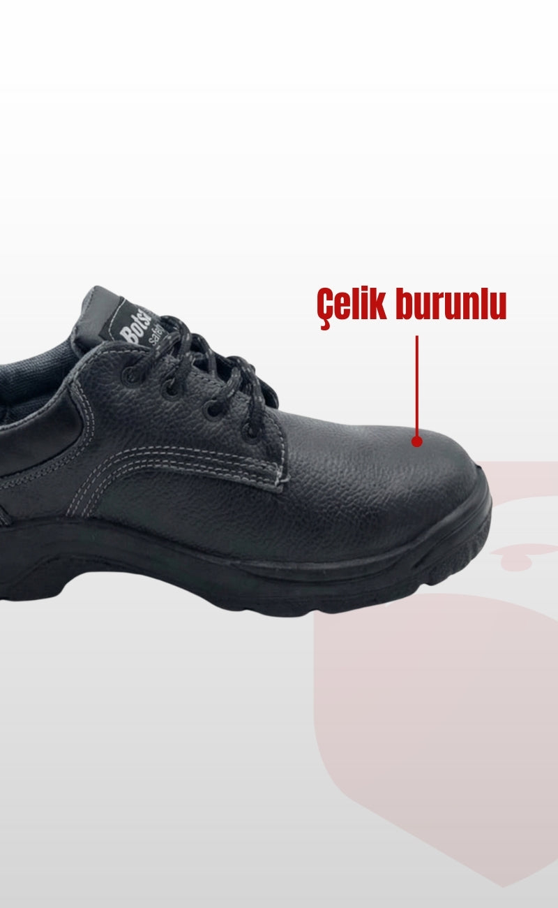 K-100 S1 Çelik Burunlu Deri İş Güvenlik Ayakkabısı Antistatik Kaymaz TPU Taban