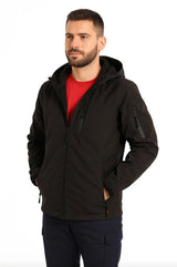 Kışlık Softshell Mont – Kırmızı & Siyah | Su ve Rüzgar Geçirmez İş Montu