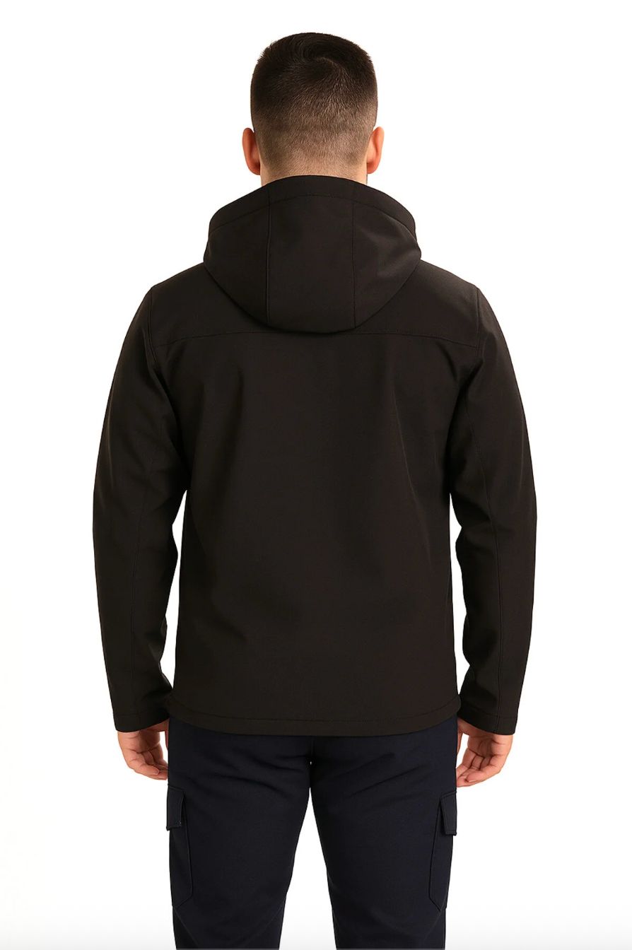 Kışlık Softshell Mont – Kırmızı & Siyah | Su ve Rüzgar Geçirmez İş Montu