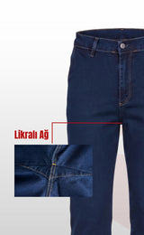 Likralı Ağlı Kot İş Pantolonu, Mevsimlik, Yıkanmış, Reflektörlü ve Kargo Cepli Model