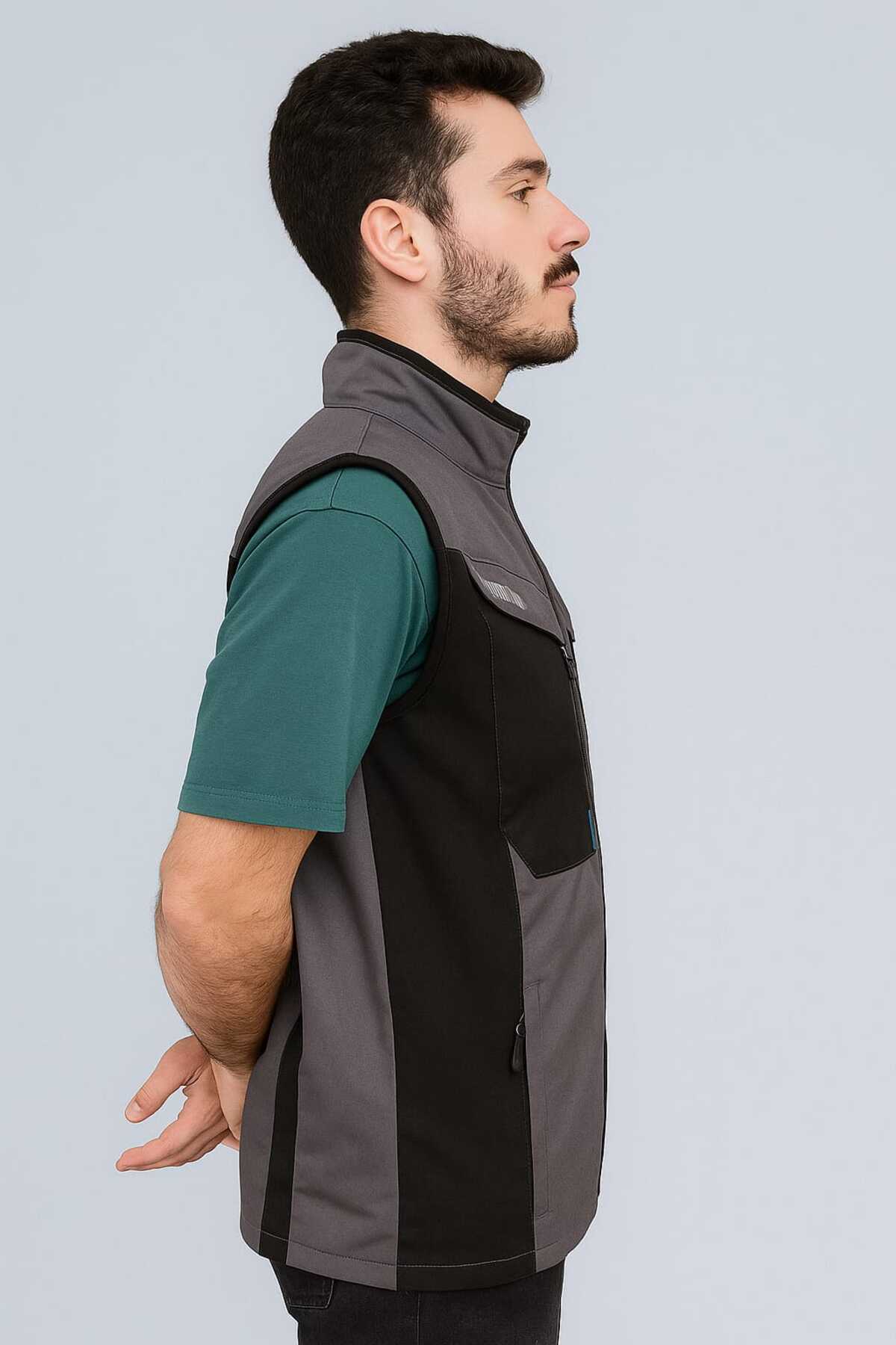 Lion Gabardin İş Yeleği – Dayanıklı, Suya Dayanıklı, Nefes Alabilir ve Kırışmaz Kumaş