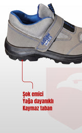 MADE Action S1 SRC Gri  Kaymaz, Nefes Alabilir, Hafif, Çelik Burunlu, Ergonomik Tabanlı İş Güvenliği Ayakkabısı