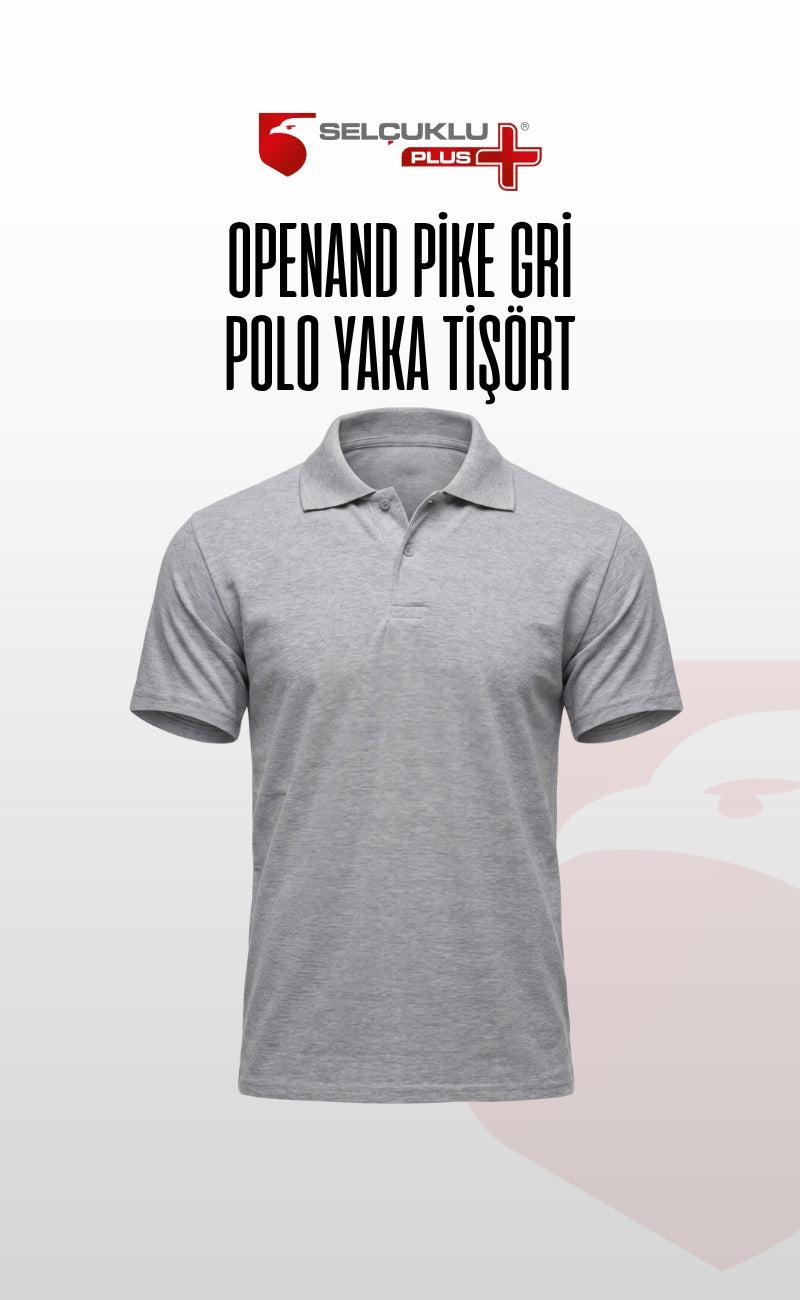 Openand Pike Gri ve Lacivert Polo Yaka T-Shirt