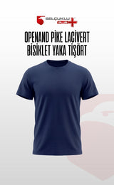 Openand Pike Kumaş Gri ve Lacivert Bisiklet Yaka T-Shirt