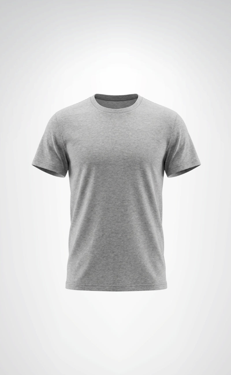Openand Pike Kumaş Gri ve Lacivert Bisiklet Yaka T-Shirt