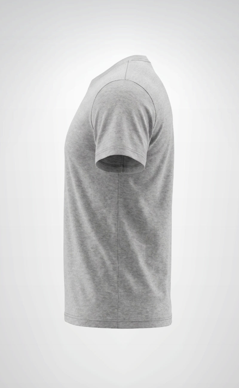 Openand Pike Kumaş Gri ve Lacivert Bisiklet Yaka T-Shirt