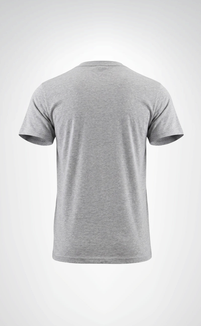 Openand Pike Kumaş Gri ve Lacivert Bisiklet Yaka T-Shirt