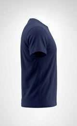 Openand Pike Kumaş Gri ve Lacivert Bisiklet Yaka T-Shirt