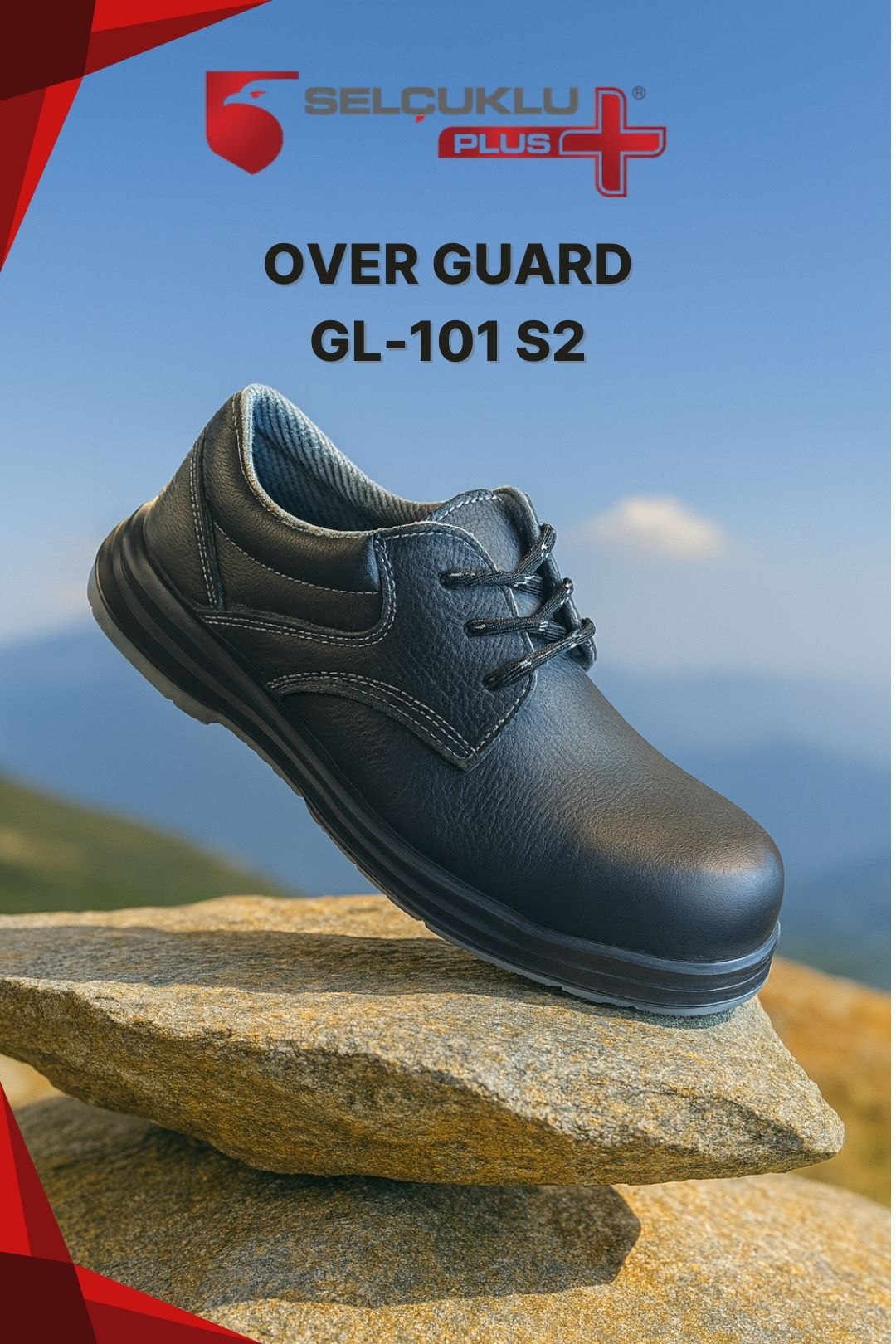 Overguard GL-101S2 Cilt Deri Kompozit Burunlu İş Ayakkabısı