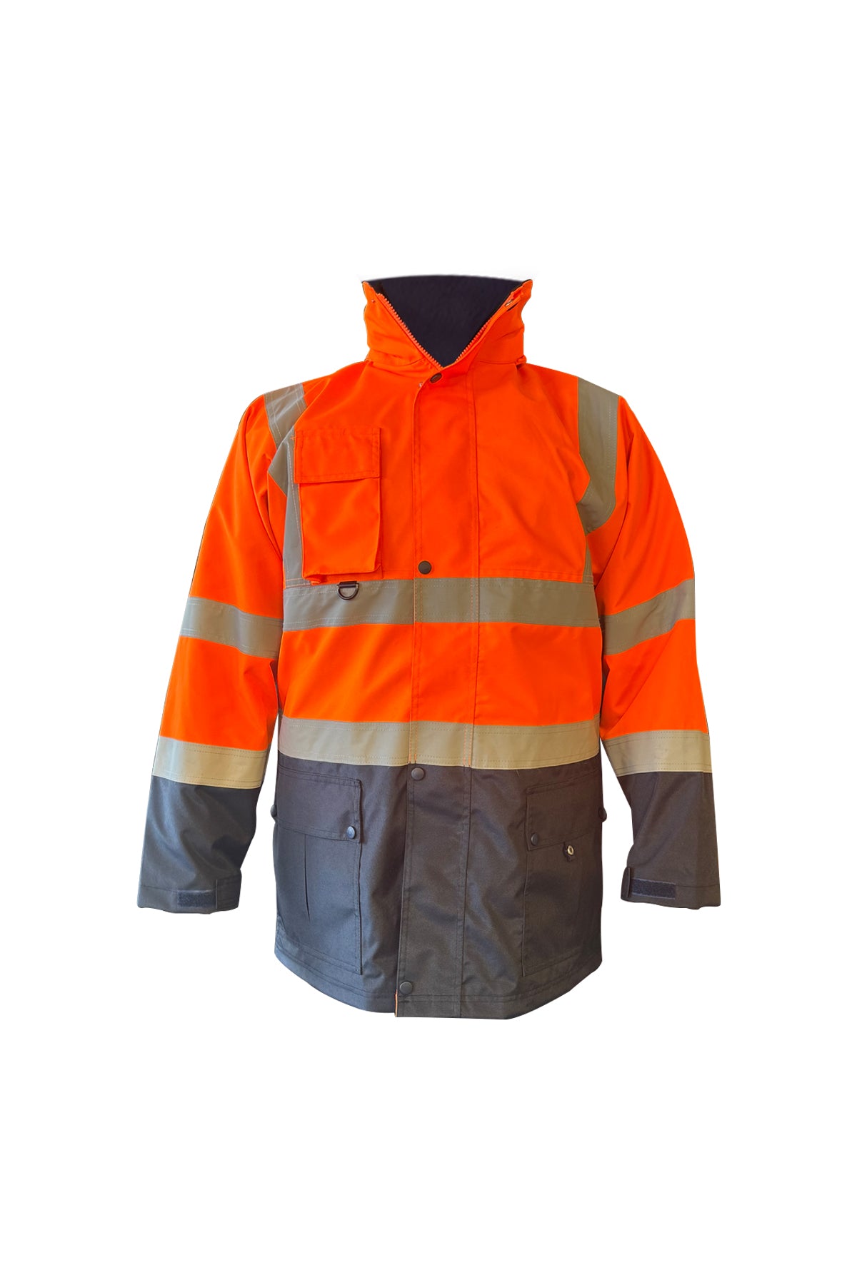 Oxford Reflektörlü 5+1 Parka Mont Yüksek Görünürlüklü Mont İş Kabanı