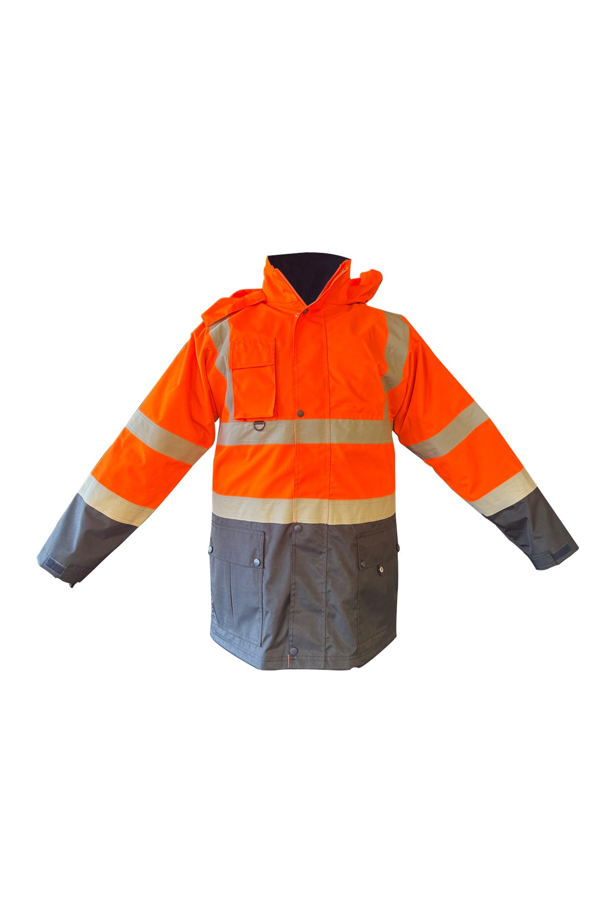 Oxford Reflektörlü 5+1 Parka Mont Yüksek Görünürlüklü Mont İş Kabanı