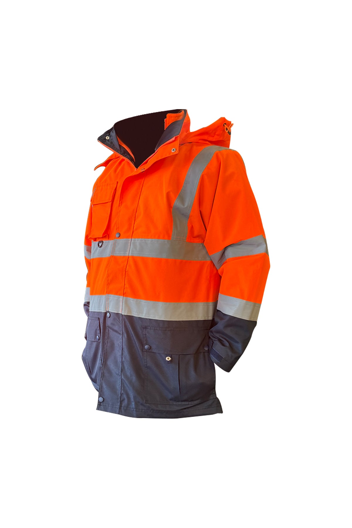 Oxford Reflektörlü 5+1 Parka Mont Yüksek Görünürlüklü Mont İş Kabanı