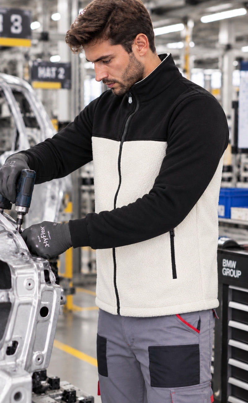 Polar Micro Panda İşçi Kıyafeti Polar Ceketi Lacivert Siyah Siyah Füme Siyah Ekru 4 Farklı Renk