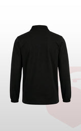 Polo Yaka Kaynakçı Sweatshirt Siyah – Ön Yüz Kot Kumaş Arka Penye İş Elbisesi