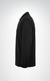 Polo Yaka Kaynakçı Sweatshirt Siyah – Ön Yüz Kot Kumaş Arka Penye İş Elbisesi