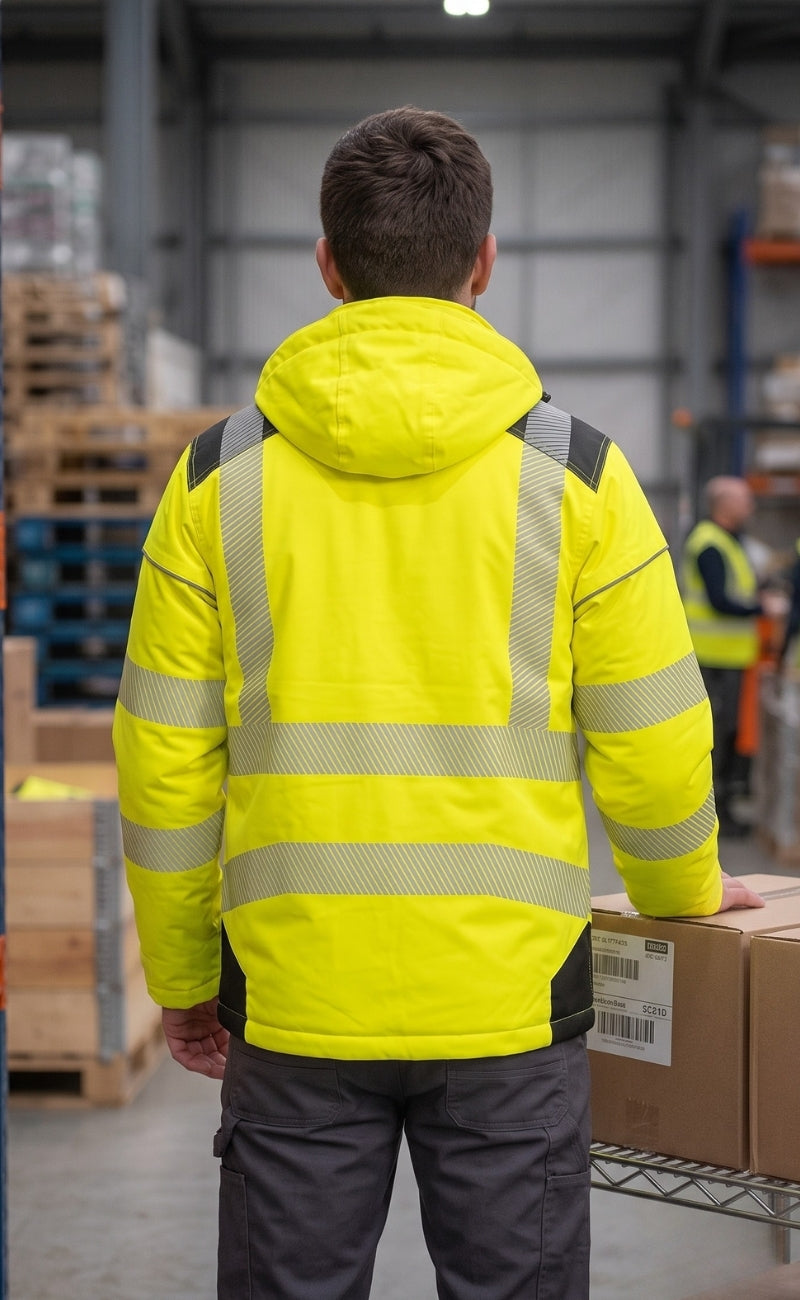Portwest T400 PW3 Hi-Vis Kışlık Reflektörlü Su Geçirmez Kapüşonlu Sarı İş Montu