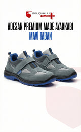 Premium Made S1 Mavi Taban Çelik Burun İş Ayakkabısı Kaymaz Antistatik Nefes Alabilir Hafif Model