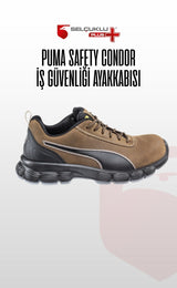 Puma Safety Condor Low S3 SRC ESD Çelik Burunlu Nubuk Deri İş Güvenliği Ayakkabısı Kahve Unisex Pro+
