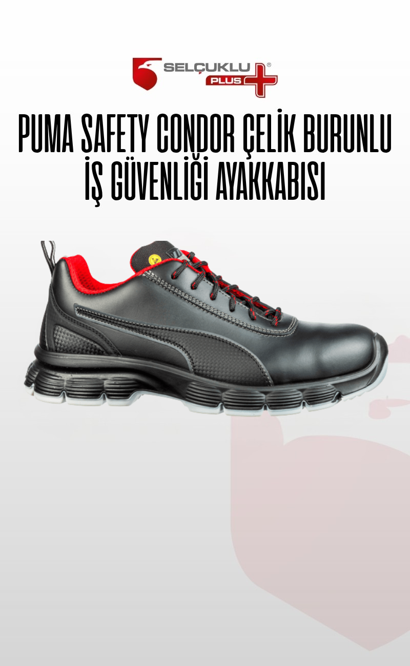 Puma Safety Condor Low S3 SRC ESD Çelik Burunlu Nubuk Deri İş Güvenliği Ayakkabısı Kahve Unisex Pro+