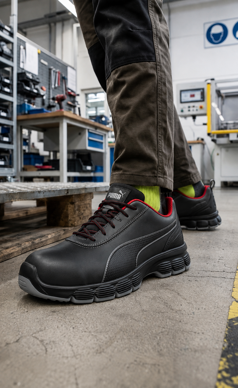 Puma Safety Condor Low S3 SRC ESD Çelik Burunlu Nubuk Deri İş Güvenliği Ayakkabısı Kahve Unisex Pro+