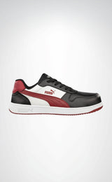 Puma Safety Frontcourt Low S3L ESD Fiberglass Burunlu Spor İş Güvenliği Ayakkabısı Siyah Kırmızı Pro