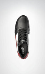 Puma Safety Frontcourt Low S3L ESD Fiberglass Burunlu Spor İş Güvenliği Ayakkabısı Siyah Kırmızı Pro