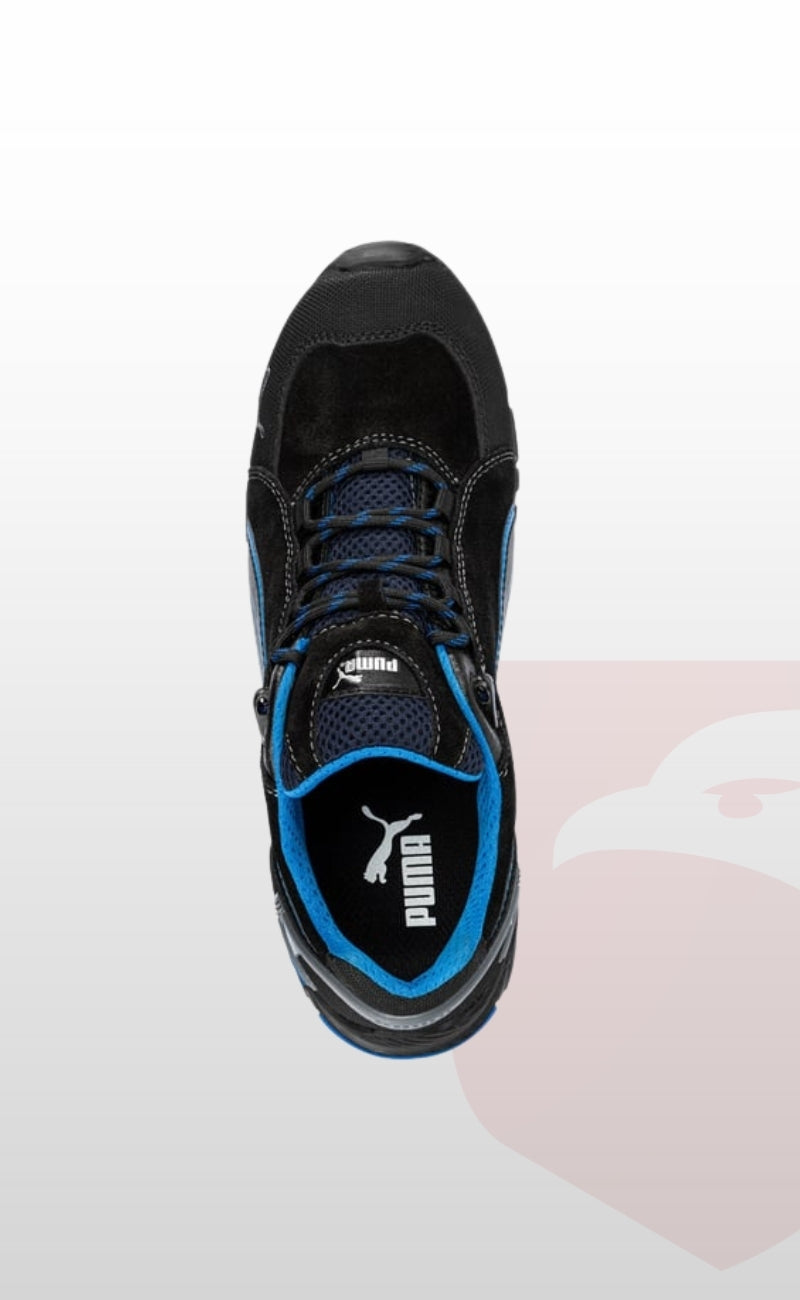 Puma Safety Rio Low S3 SRC Alüminyum Burunlu İş Güvenliği Ayakkabısı Siyah Mavi