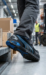 Puma Safety Rio Low S3 SRC Alüminyum Burunlu İş Güvenliği Ayakkabısı Siyah Mavi