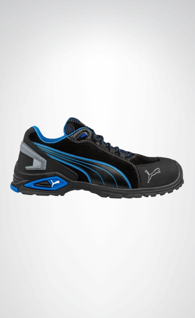 Puma Safety Rio Low S3 SRC Alüminyum Burunlu İş Güvenliği Ayakkabısı Siyah Mavi