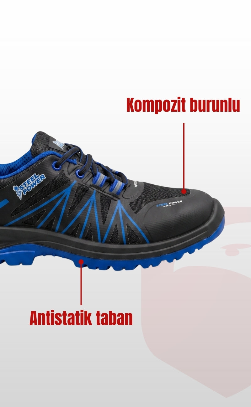 Steel Power S1-203 Kompozit Burunlu Su İtici Deri İş Güvenliği Ayakkabısı