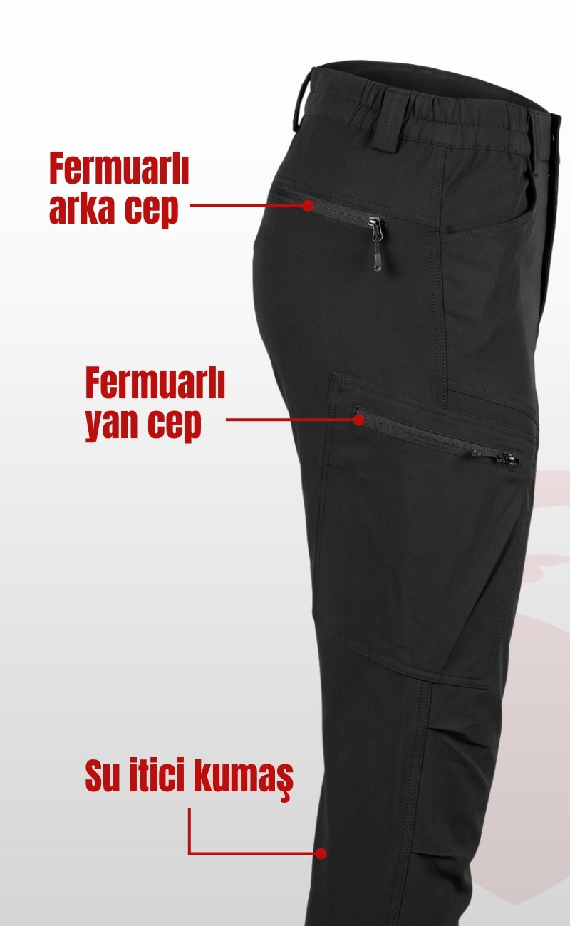 Su İticili, Fermuar Cepli ve Rahat Kalıplı Outdoor Taktik Pantolon