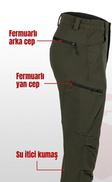 Su İticili, Fermuar Cepli ve Rahat Kalıplı Outdoor Taktikal Pantolon