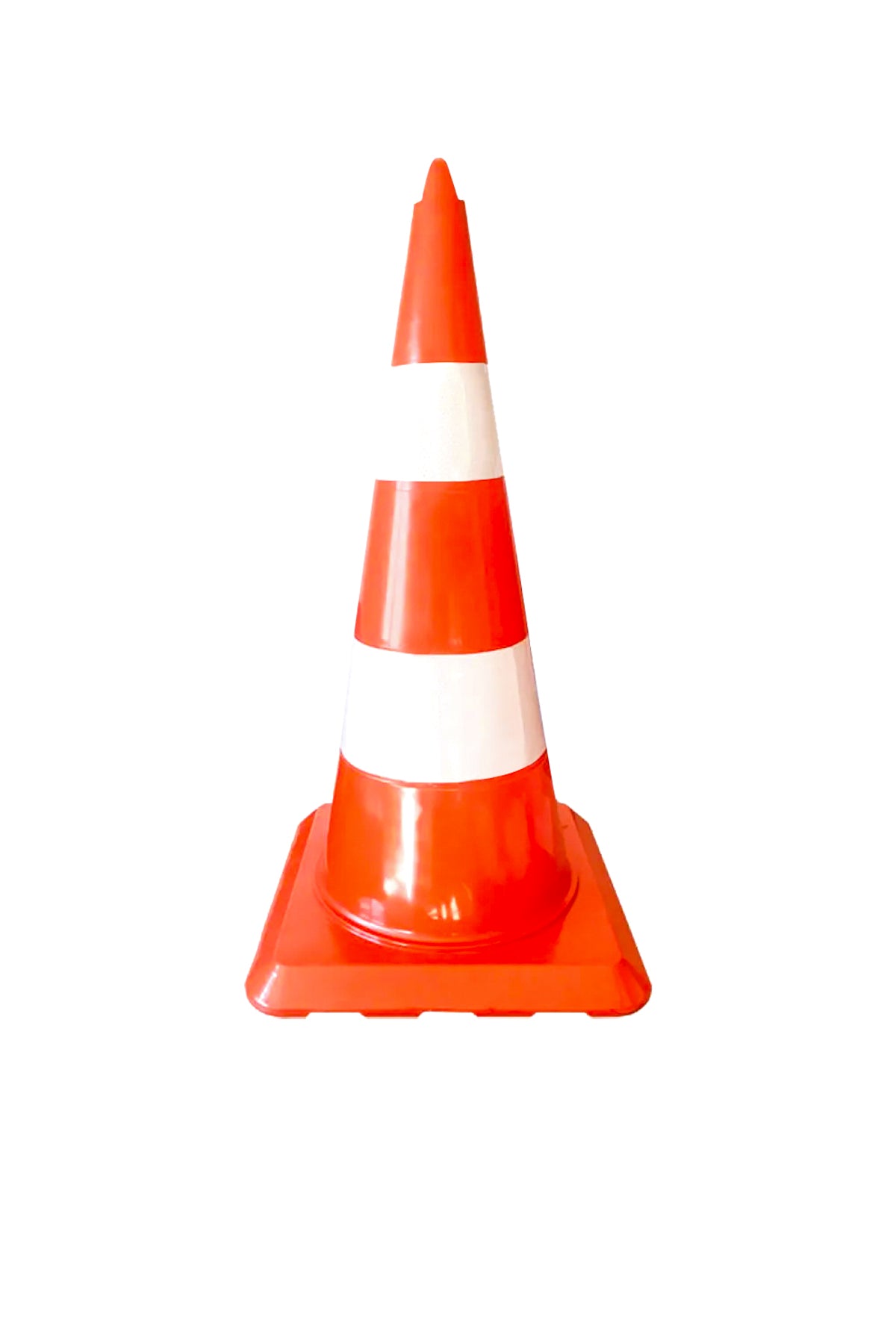 75 CM Esnek Trafik Konisi – Çift Reflektörlü, Dayanıklı ve Kırılmaz