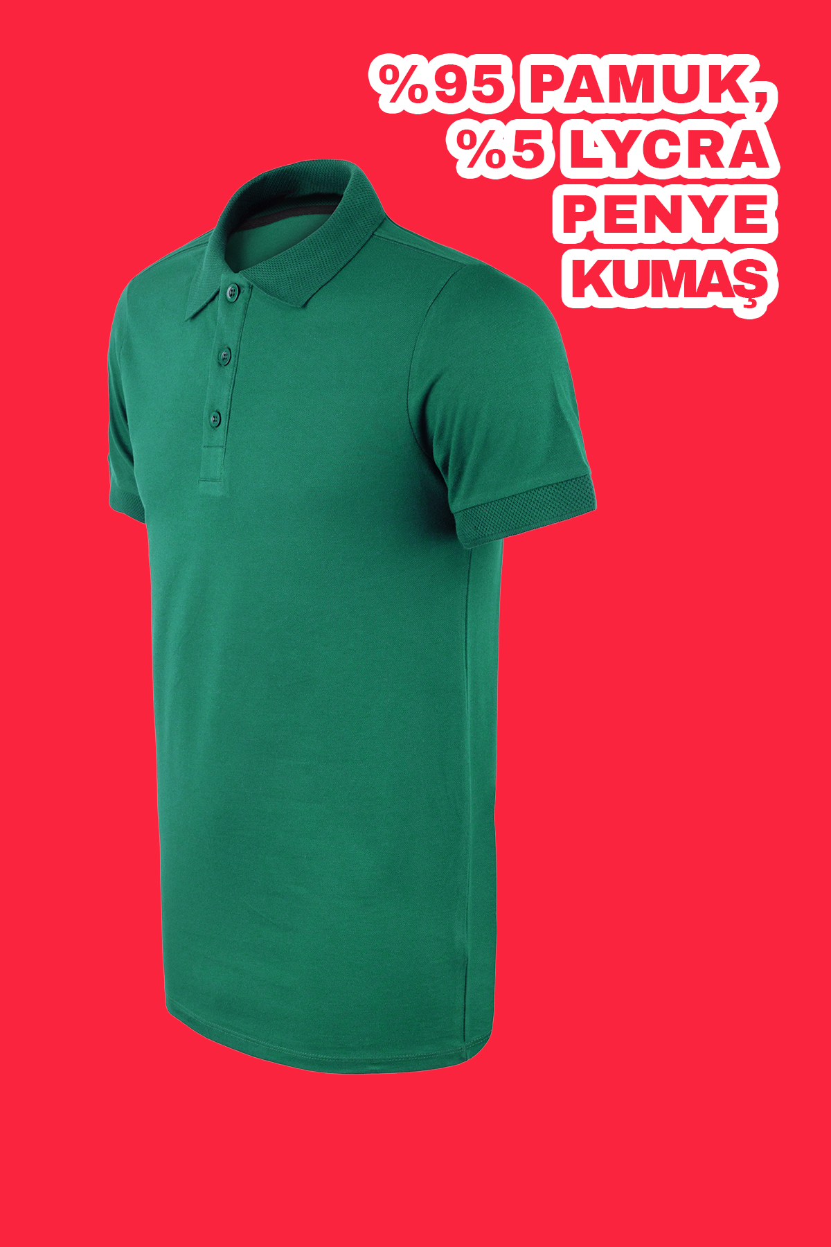 Polo Yaka Penye T-Shirt – %95 Pamuk %5 Likra | İş Kıyafeti, Günlük Kullanım, Şık ve Konforlu Tasarım