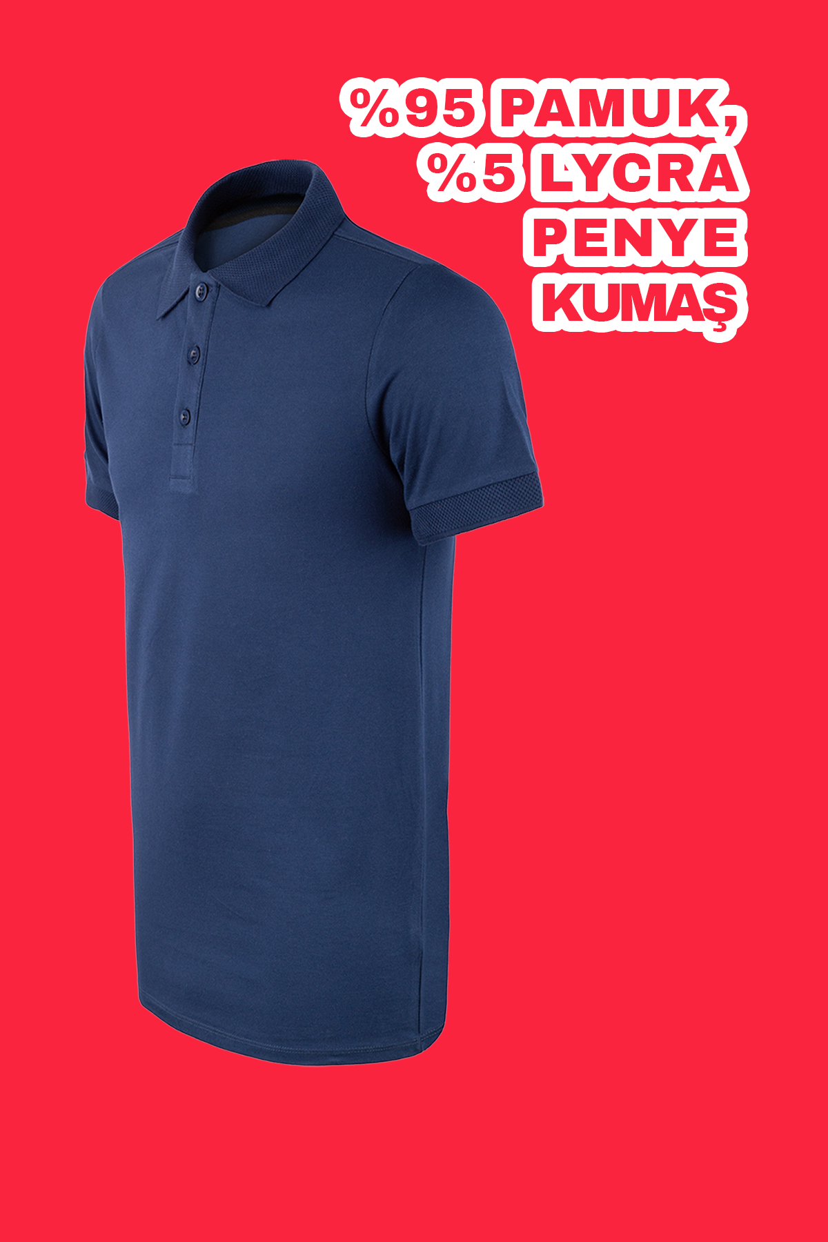 Polo Yaka Penye T-Shirt – %95 Pamuk %5 Likra | İş Kıyafeti, Günlük Kullanım, Şık ve Konforlu Tasarım