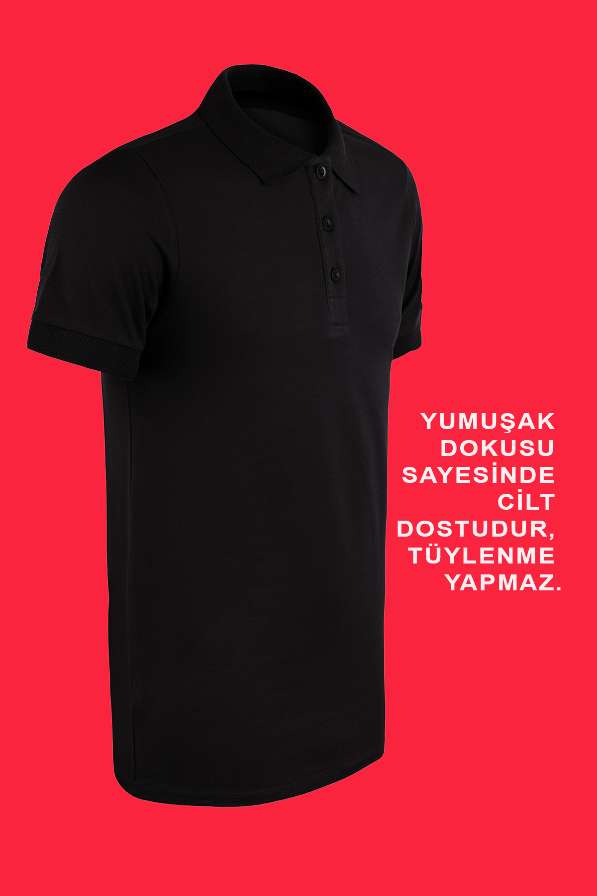 Polo Yaka Penye T-Shirt – %95 Pamuk %5 Likra | İş Kıyafeti, Günlük Kullanım, Şık ve Konforlu Tasarım