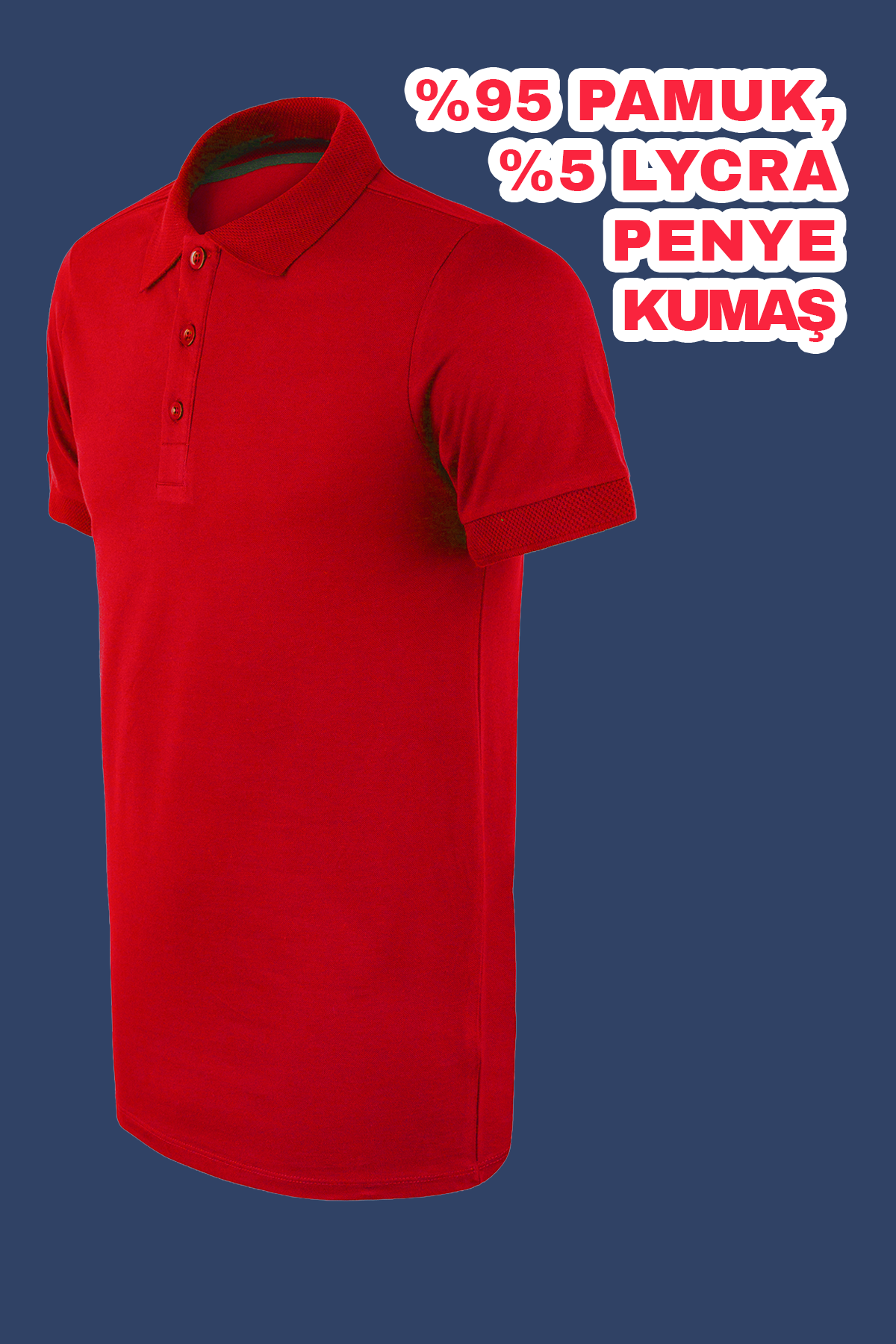 Polo Yaka Penye T-Shirt – %95 Pamuk %5 Likra | İş Kıyafeti, Günlük Kullanım, Şık ve Konforlu Tasarım